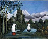 Henri Rousseau Banks of the Oise painting